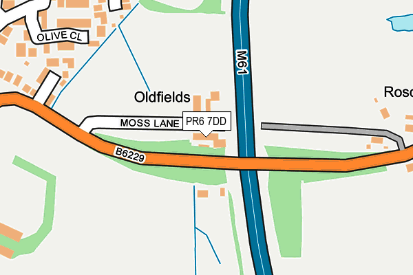 PR6 7DD map - OS OpenMap – Local (Ordnance Survey)