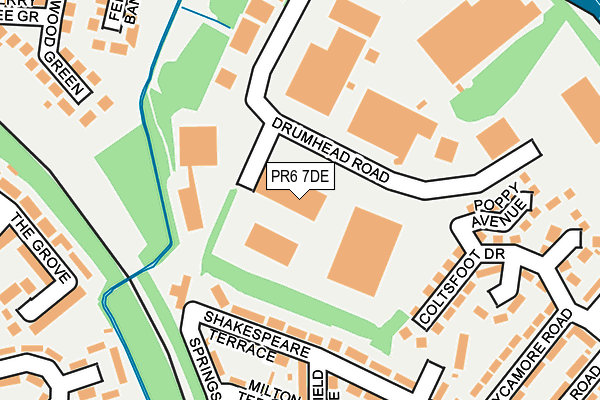 PR6 7DE map - OS OpenMap – Local (Ordnance Survey)