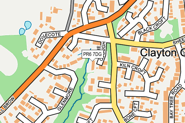 PR6 7DG map - OS OpenMap – Local (Ordnance Survey)