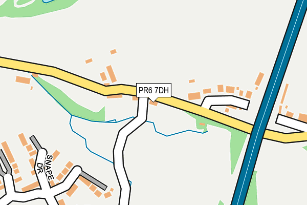 PR6 7DH map - OS OpenMap – Local (Ordnance Survey)