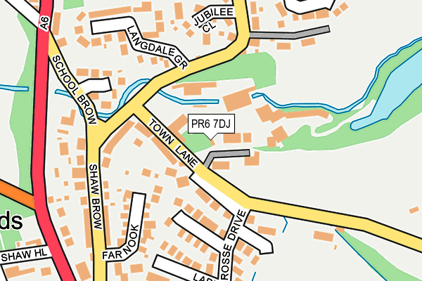 PR6 7DJ map - OS OpenMap – Local (Ordnance Survey)