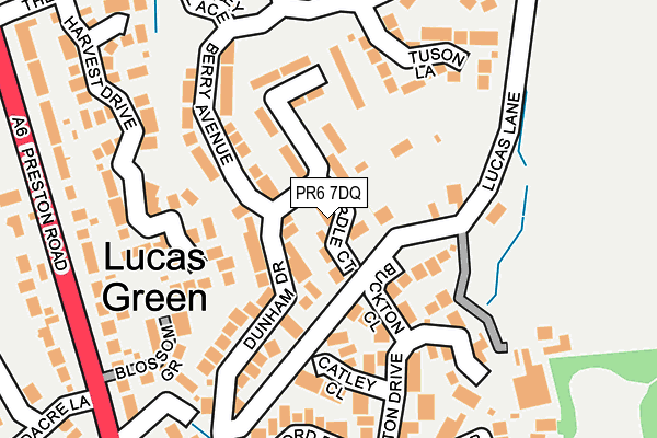 PR6 7DQ map - OS OpenMap – Local (Ordnance Survey)