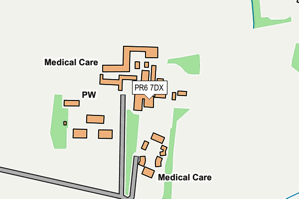 PR6 7DX map - OS OpenMap – Local (Ordnance Survey)