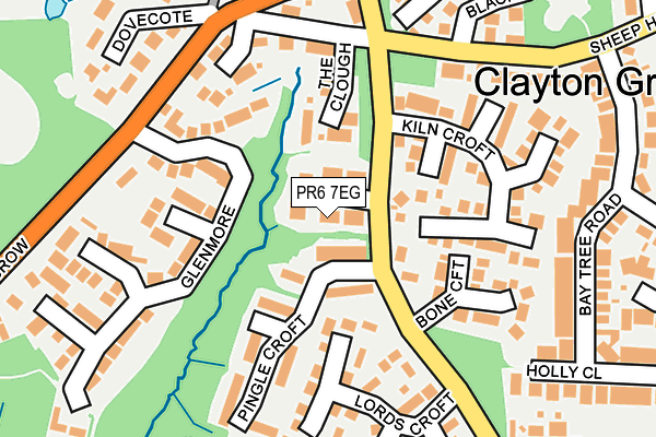 PR6 7EG map - OS OpenMap – Local (Ordnance Survey)