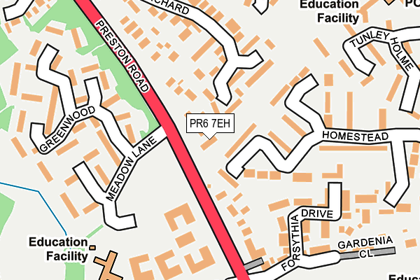 PR6 7EH map - OS OpenMap – Local (Ordnance Survey)