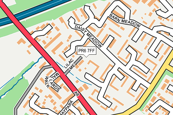 PR6 7FF map - OS OpenMap – Local (Ordnance Survey)