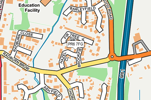 PR6 7FG map - OS OpenMap – Local (Ordnance Survey)