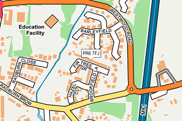 PR6 7FJ map - OS OpenMap – Local (Ordnance Survey)