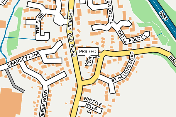 PR6 7FQ map - OS OpenMap – Local (Ordnance Survey)