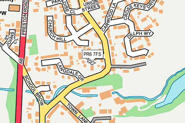PR6 7FS map - OS OpenMap – Local (Ordnance Survey)