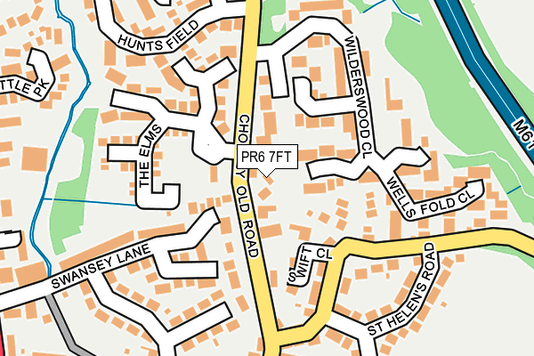 PR6 7FT map - OS OpenMap – Local (Ordnance Survey)