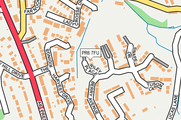 PR6 7FU map - OS OpenMap – Local (Ordnance Survey)