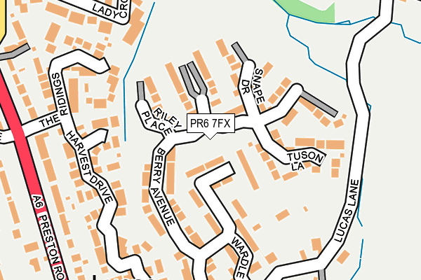 PR6 7FX map - OS OpenMap – Local (Ordnance Survey)