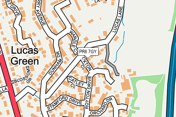 PR6 7GY map - OS OpenMap – Local (Ordnance Survey)