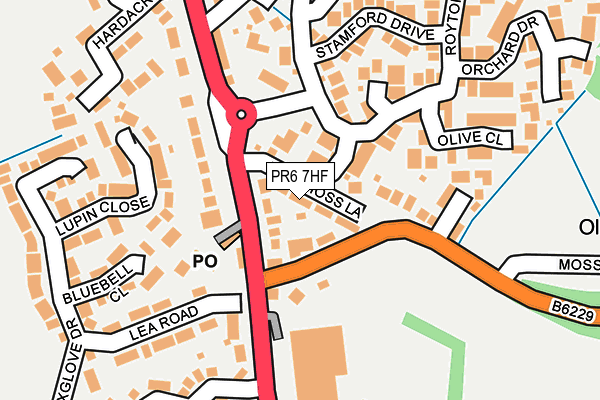 PR6 7HF map - OS OpenMap – Local (Ordnance Survey)