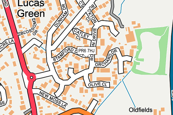 PR6 7HJ map - OS OpenMap – Local (Ordnance Survey)