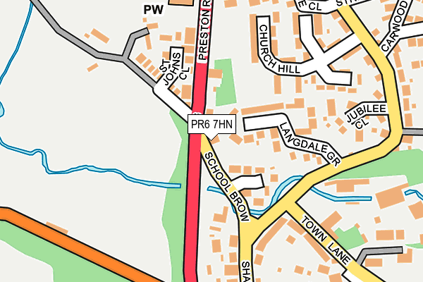 PR6 7HN map - OS OpenMap – Local (Ordnance Survey)