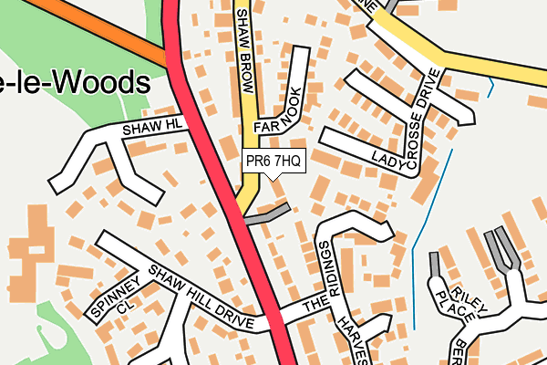 PR6 7HQ map - OS OpenMap – Local (Ordnance Survey)