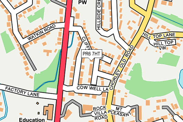 PR6 7HT map - OS OpenMap – Local (Ordnance Survey)