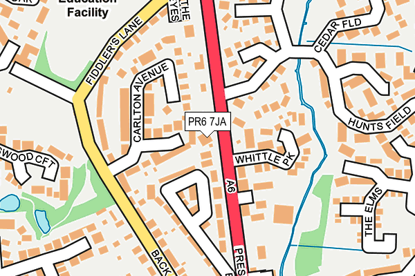 PR6 7JA map - OS OpenMap – Local (Ordnance Survey)