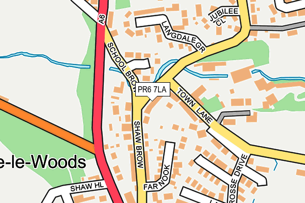 PR6 7LA map - OS OpenMap – Local (Ordnance Survey)