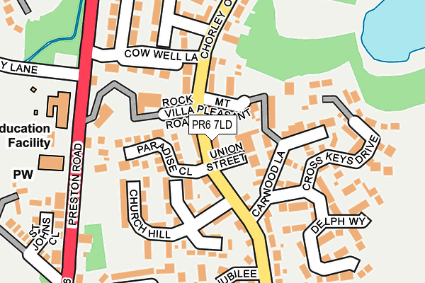 PR6 7LD map - OS OpenMap – Local (Ordnance Survey)