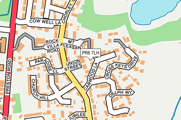 PR6 7LH map - OS OpenMap – Local (Ordnance Survey)