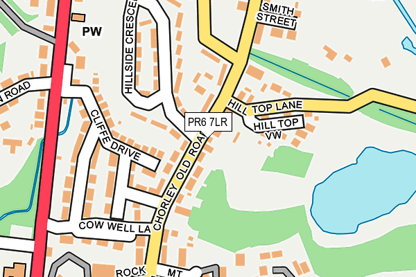 PR6 7LR map - OS OpenMap – Local (Ordnance Survey)