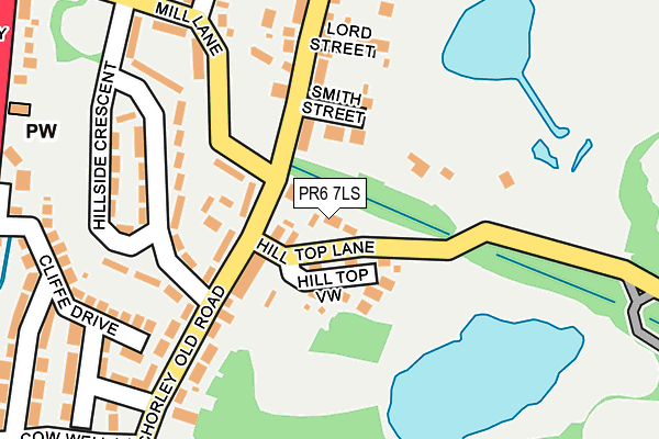 PR6 7LS map - OS OpenMap – Local (Ordnance Survey)