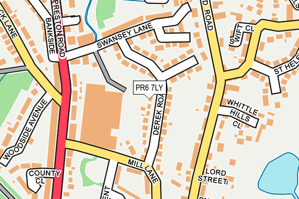 PR6 7LY map - OS OpenMap – Local (Ordnance Survey)
