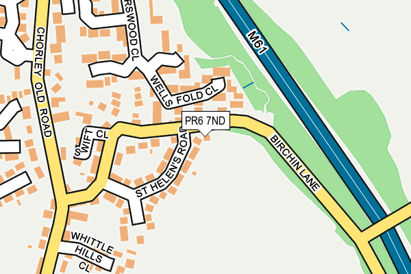 PR6 7ND map - OS OpenMap – Local (Ordnance Survey)