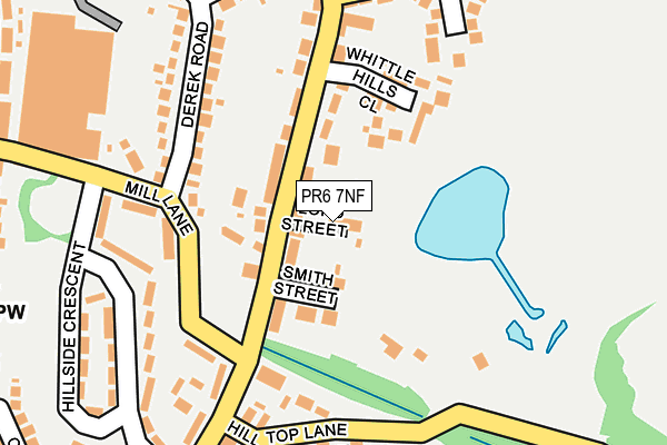 PR6 7NF map - OS OpenMap – Local (Ordnance Survey)