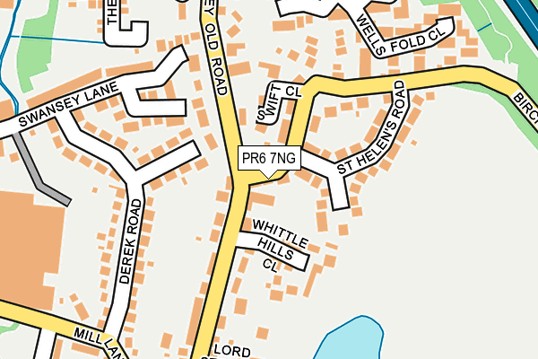 PR6 7NG map - OS OpenMap – Local (Ordnance Survey)