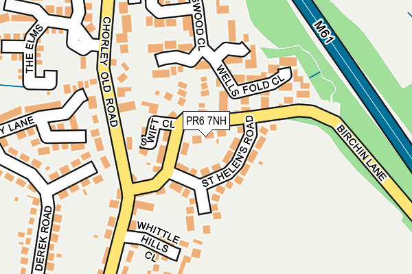 PR6 7NH map - OS OpenMap – Local (Ordnance Survey)