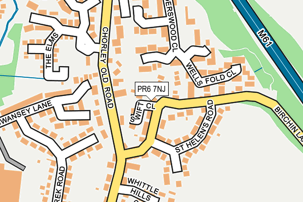 PR6 7NJ map - OS OpenMap – Local (Ordnance Survey)