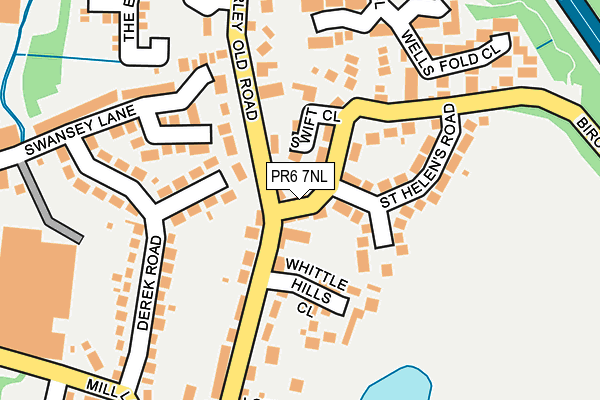 PR6 7NL map - OS OpenMap – Local (Ordnance Survey)