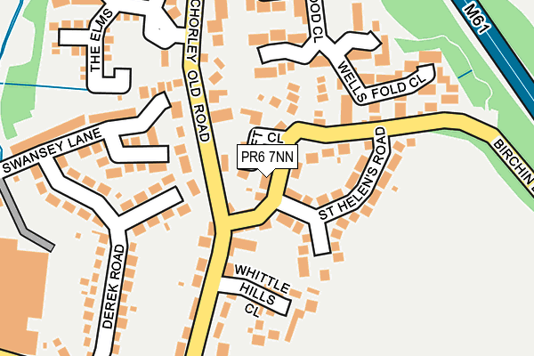 PR6 7NN map - OS OpenMap – Local (Ordnance Survey)