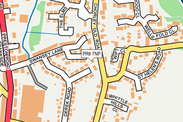 PR6 7NP map - OS OpenMap – Local (Ordnance Survey)