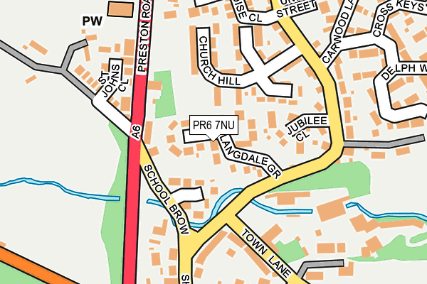 PR6 7NU map - OS OpenMap – Local (Ordnance Survey)