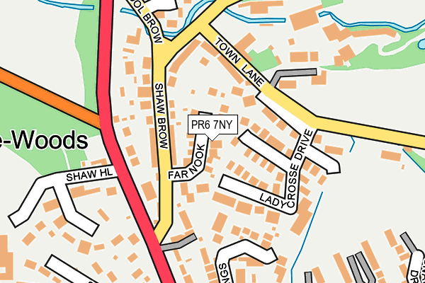 PR6 7NY map - OS OpenMap – Local (Ordnance Survey)