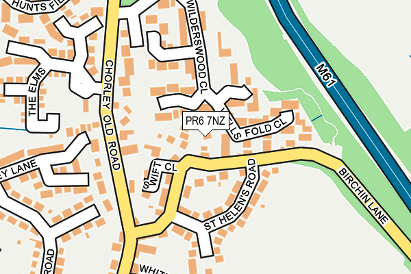 PR6 7NZ map - OS OpenMap – Local (Ordnance Survey)