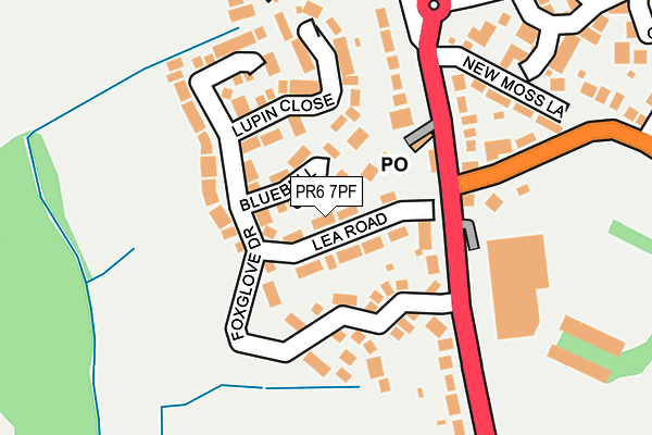 PR6 7PF map - OS OpenMap – Local (Ordnance Survey)