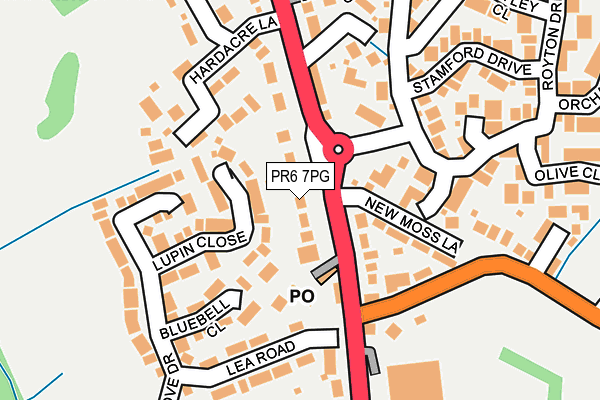 PR6 7PG map - OS OpenMap – Local (Ordnance Survey)