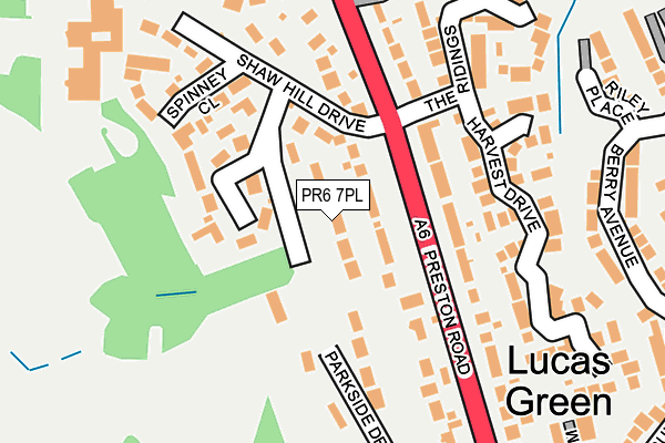 PR6 7PL map - OS OpenMap – Local (Ordnance Survey)