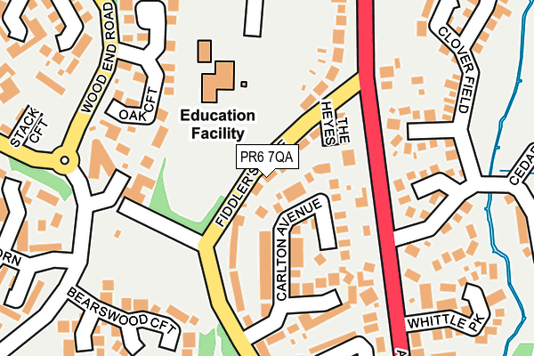 PR6 7QA map - OS OpenMap – Local (Ordnance Survey)