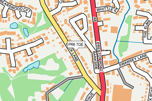 PR6 7QE map - OS OpenMap – Local (Ordnance Survey)