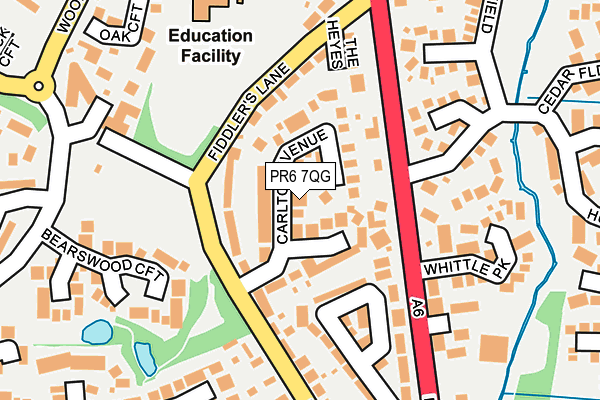 PR6 7QG map - OS OpenMap – Local (Ordnance Survey)