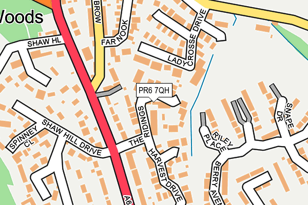 PR6 7QH map - OS OpenMap – Local (Ordnance Survey)