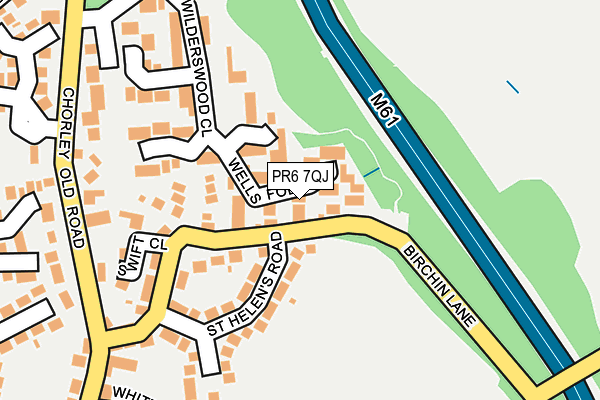 PR6 7QJ map - OS OpenMap – Local (Ordnance Survey)