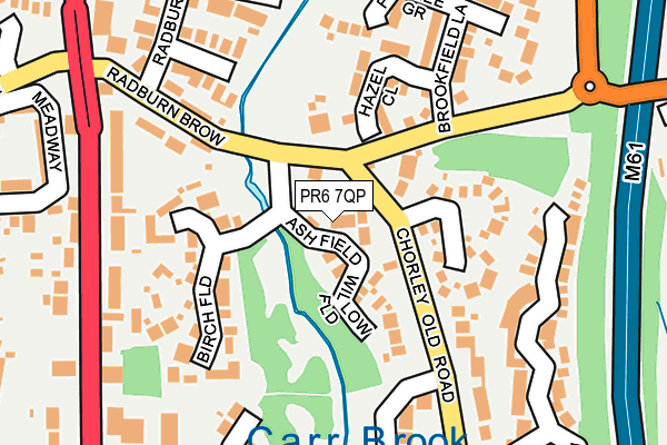 PR6 7QP map - OS OpenMap – Local (Ordnance Survey)